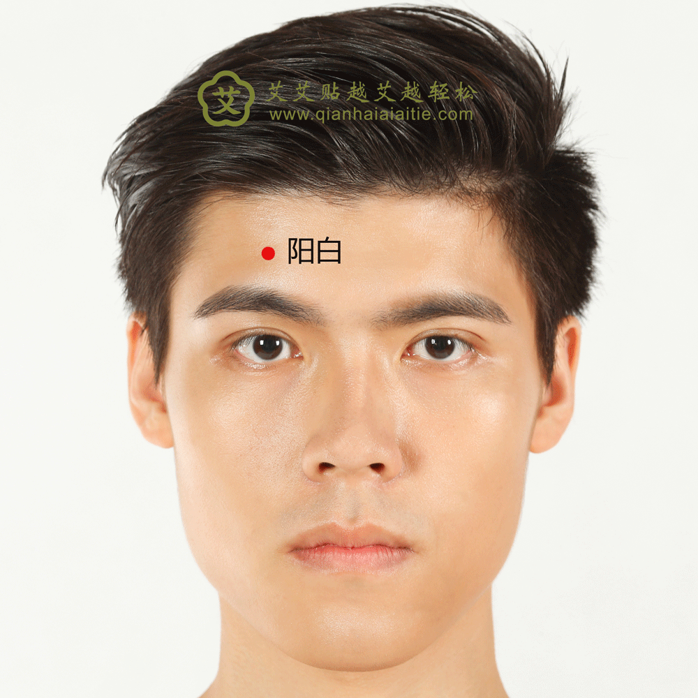艾艾贴穴位·阳白穴：头痛、目眩、目痛、外眦疼痛