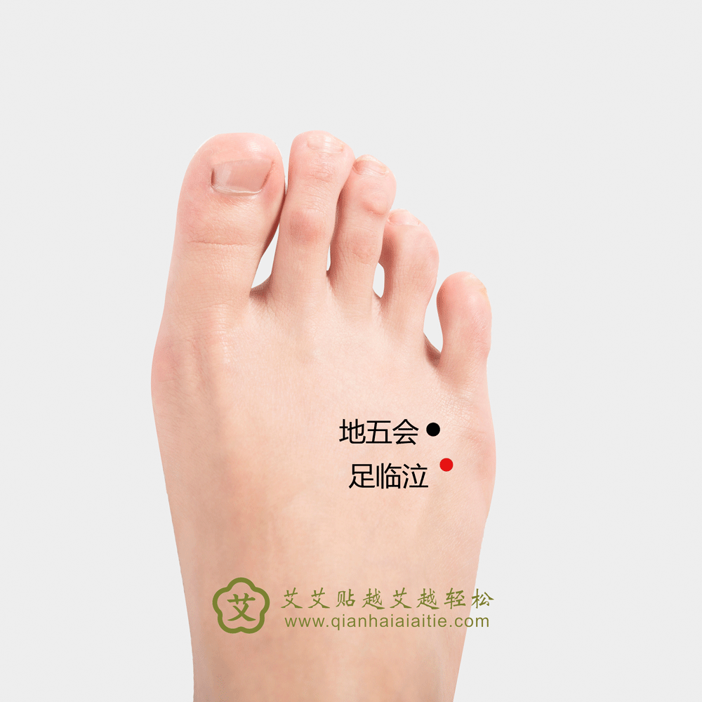艾艾贴穴位·足临泣：头痛、目外眦痛、目眩、足跗肿痛